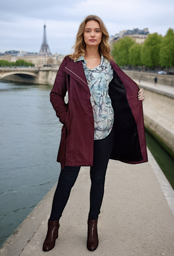 manteau-mi-saison-bordeaux-double-fourrure-fermeture-perfecto-ouvert