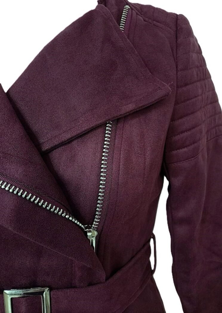 Manteau Femme Élégant Bordeaux – Image 6