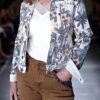 Blouson en jean imprimé réversible-modèle face