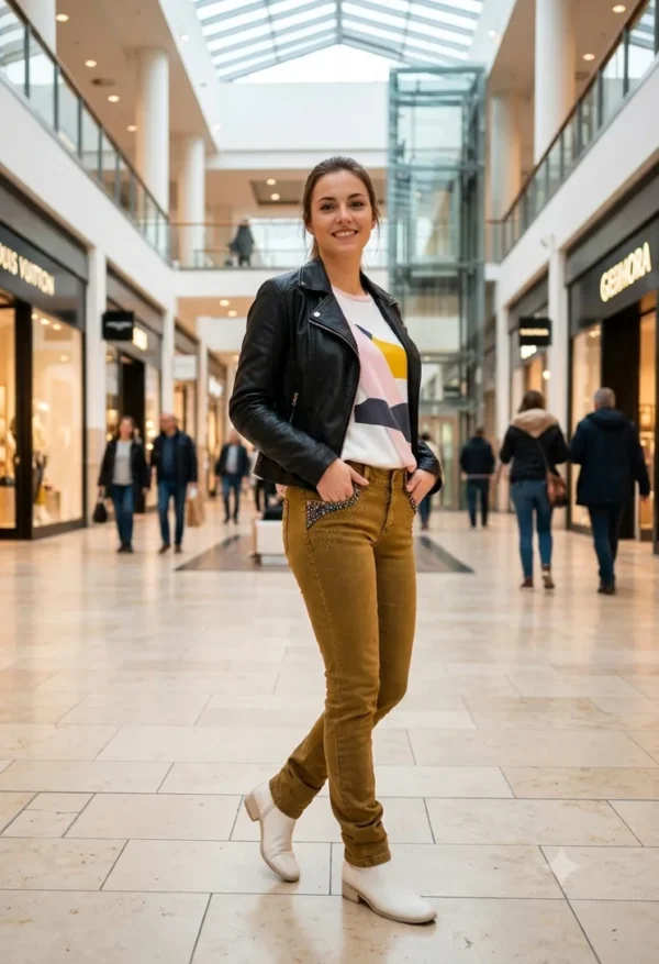 Jeans Femme Slim Camel Orné De Perles